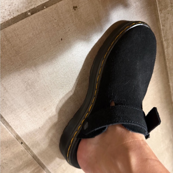 Dr. Martens Black Suede Slip-On Sandals - Picture 8 of 10